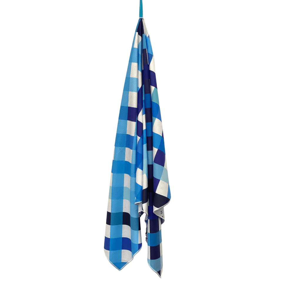 This gingham design is a beautiful beach accessory. Sand free, recycled and  comfortable